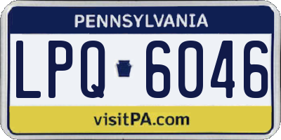PA license plate LPQ6046