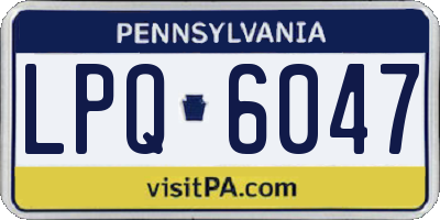 PA license plate LPQ6047