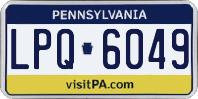 PA license plate LPQ6049