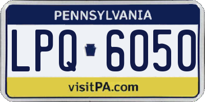 PA license plate LPQ6050