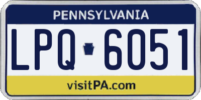PA license plate LPQ6051