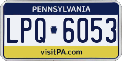 PA license plate LPQ6053