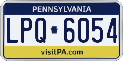 PA license plate LPQ6054
