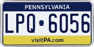 PA license plate LPQ6056