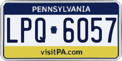 PA license plate LPQ6057