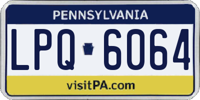 PA license plate LPQ6064