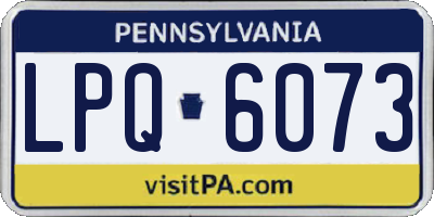 PA license plate LPQ6073