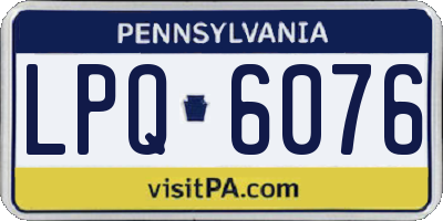 PA license plate LPQ6076