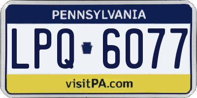 PA license plate LPQ6077