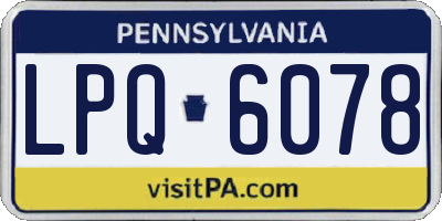 PA license plate LPQ6078
