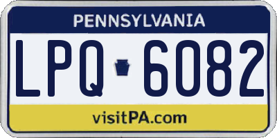 PA license plate LPQ6082