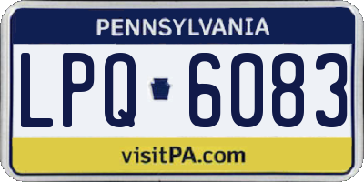 PA license plate LPQ6083