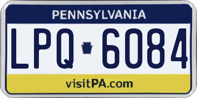 PA license plate LPQ6084