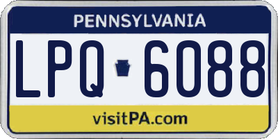 PA license plate LPQ6088