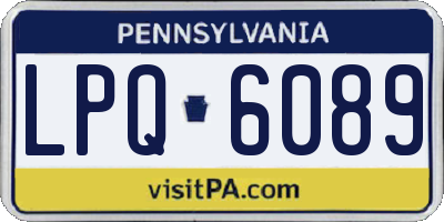 PA license plate LPQ6089
