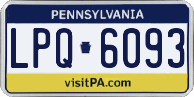 PA license plate LPQ6093