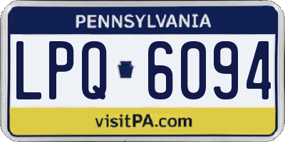 PA license plate LPQ6094