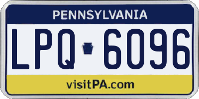 PA license plate LPQ6096