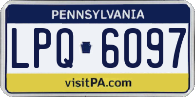 PA license plate LPQ6097