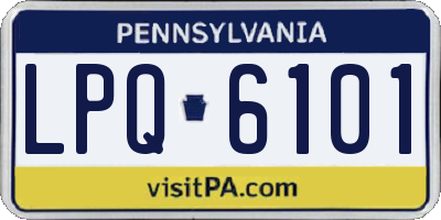 PA license plate LPQ6101