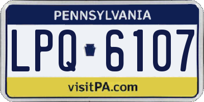 PA license plate LPQ6107