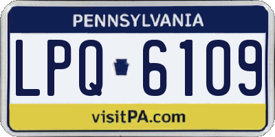 PA license plate LPQ6109