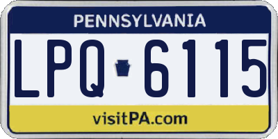 PA license plate LPQ6115