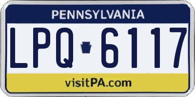 PA license plate LPQ6117