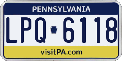 PA license plate LPQ6118