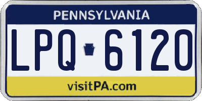 PA license plate LPQ6120
