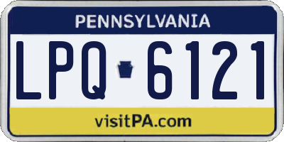PA license plate LPQ6121