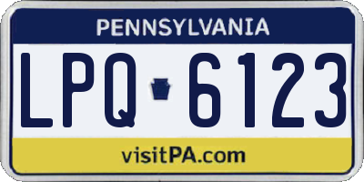 PA license plate LPQ6123