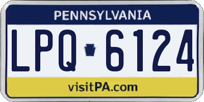 PA license plate LPQ6124