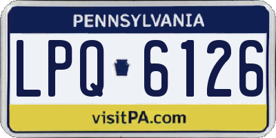 PA license plate LPQ6126