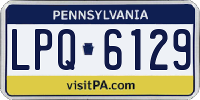 PA license plate LPQ6129