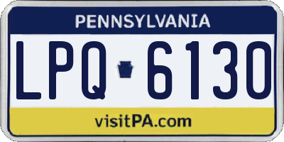 PA license plate LPQ6130