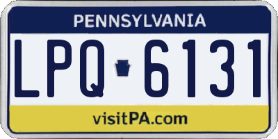 PA license plate LPQ6131