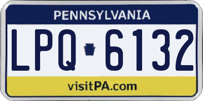 PA license plate LPQ6132