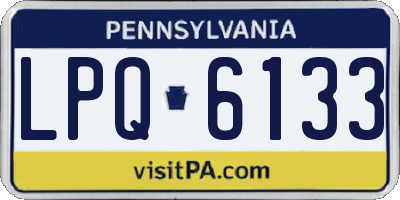PA license plate LPQ6133