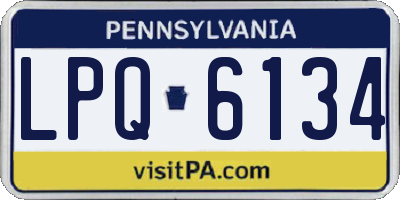 PA license plate LPQ6134
