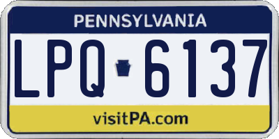 PA license plate LPQ6137