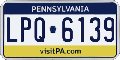 PA license plate LPQ6139