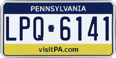 PA license plate LPQ6141