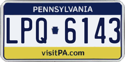 PA license plate LPQ6143