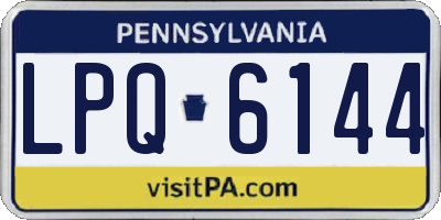 PA license plate LPQ6144