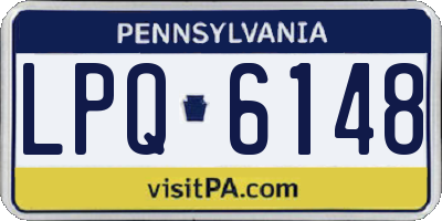 PA license plate LPQ6148