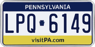 PA license plate LPQ6149