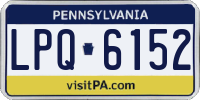 PA license plate LPQ6152