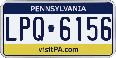 PA license plate LPQ6156
