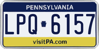 PA license plate LPQ6157
